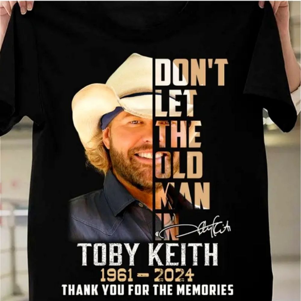 Toby Keith Memorial T-Shirt "1961-2024 Thank You For The Memories Unisex Sz L